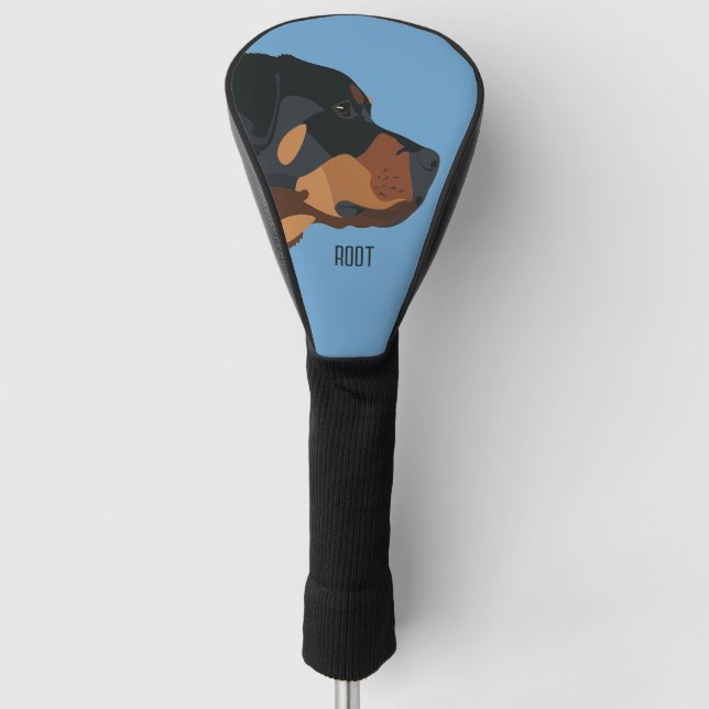 Rottweiler Dog Golf Headcover (Vorderseite)