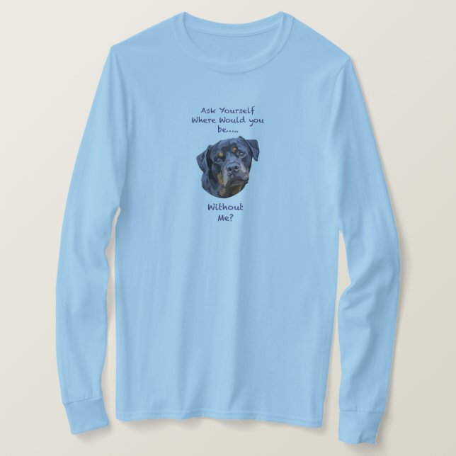 Rottweiler Dog Handgezeichnete Digitale Kunst Ador T-Shirt (Design vorne)