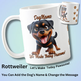 Rottweiler - Dog hinzufügen, Text ändern Kaffeetasse