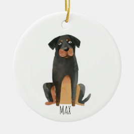 Rottweiler Dog Keramik Ornament