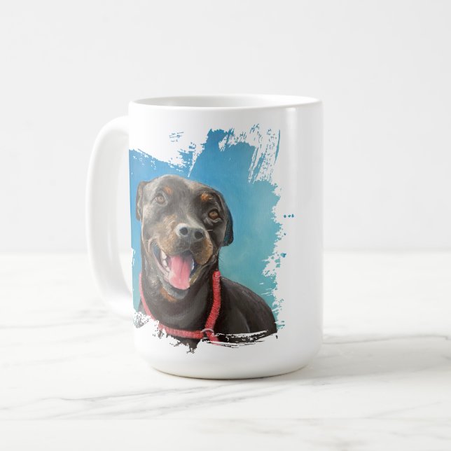 Rottweiler dog love mug  kaffeetasse (Vorderseite Links)