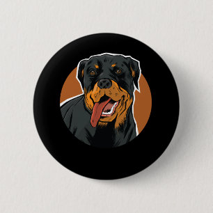 Rottweiler Dog Lover Design Button