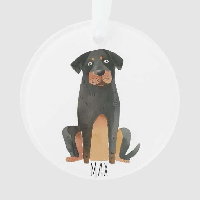 Rottweiler Dog Ornament (Vorderseite)