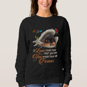 Rottweiler Dog Paw Liebe Verlust des Hundes Schöne Sweatshirt