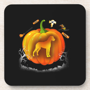 Rottweiler dog Pumpkin Costume Halloween Getränkeuntersetzer