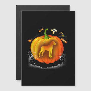 Rottweiler dog Pumpkin Costume Halloween Magneteinladung