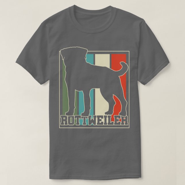 Rottweiler Dog Retro T-Shirt (Design vorne)