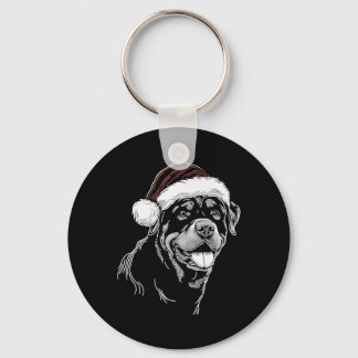 Rottweiler Dog Santa Hat Christmas Xmas Pajama Schlüsselanhänger