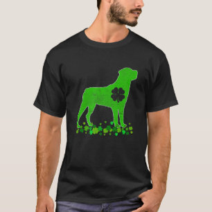 Rottweiler Dog St. Patrick's Day Niedliches Kleebl T-Shirt