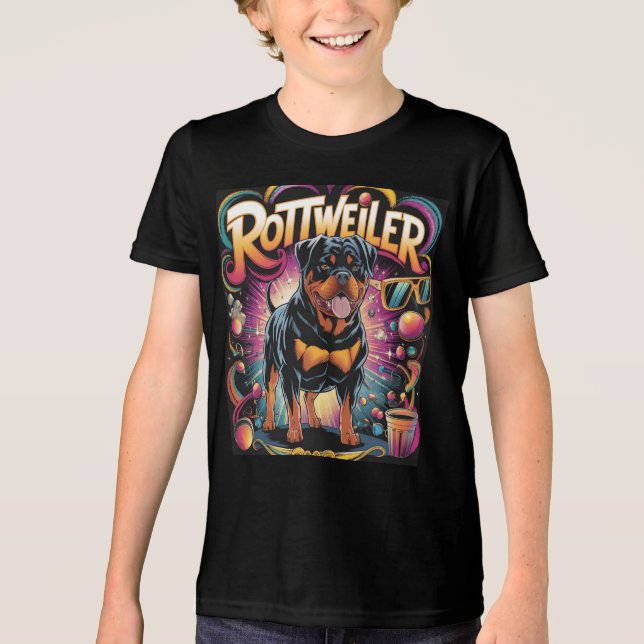 Rottweiler Dog Tri-Blend Shirt (Vorderseite)