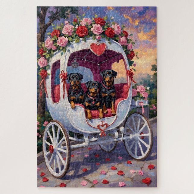 Rottweiler Dog Valentine's Day (Vertikal)