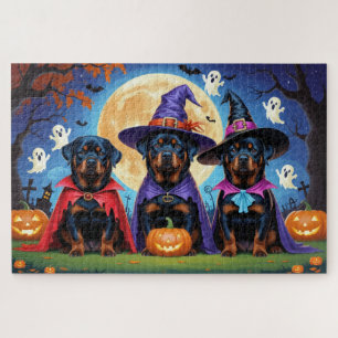 Rottweiler Dogs Pumpkin Halloween Funny