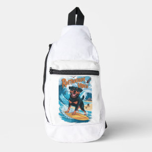 Rottweiler Dogs Surfabenteuer Crossbody Bag