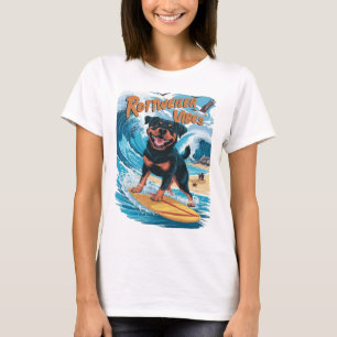 Rottweiler Dogs Surfabenteuer T-Shirt