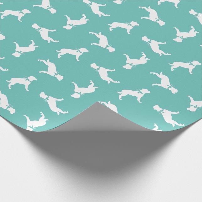 Rottweiler Doppy Puppy Rottie Geschenkpapier (Ecke)