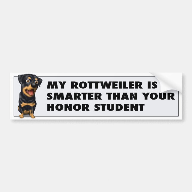 Rottweiler Ehre Autoaufkleber (Vorne)