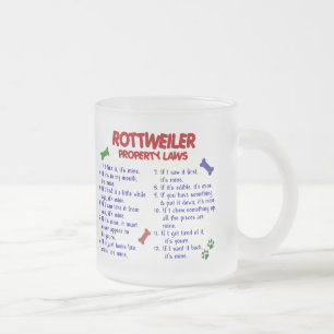 ROTTWEILER Eigentums-Gesetze 2 Mattglastasse