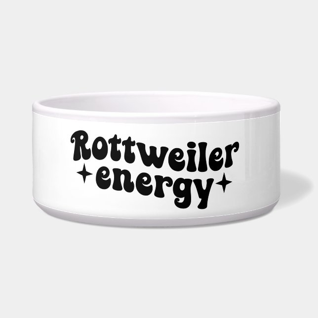 Rottweiler Energy Keramik Dog Bowl Napf (Links)