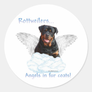 Rottweiler Engels-Aufkleber Runder Aufkleber