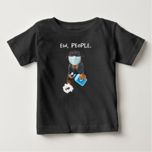 Rottweiler Ew Leute tragen eine Gesichtsmaske lust Baby T-shirt