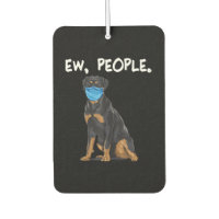 Rottweiler ew people dog wearing face mask