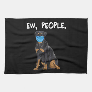 Rottweiler ew people dog wearing face mask geschirrtuch