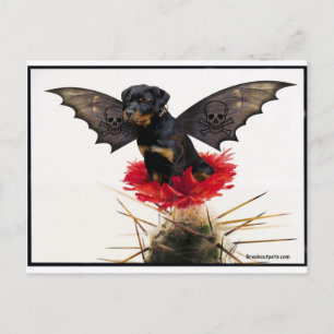Rottweiler Fairy Dog Postcard Postkarte