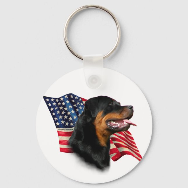 Rottweiler-Flagge Schlüsselanhänger (Vorderseite)
