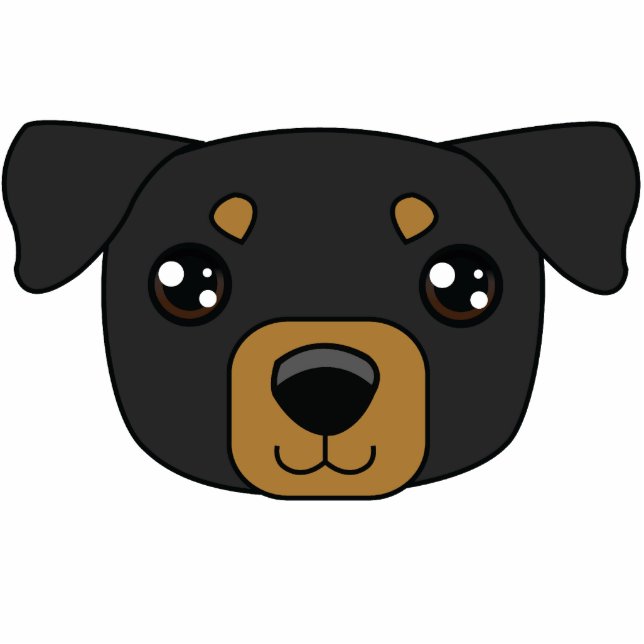 Rottweiler Foto-Skulptur-Schlüsselanhänger Fotoskulptur Schlüsselanhänger (Vorne)