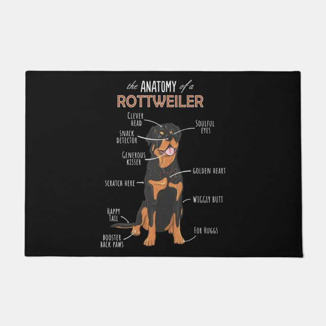 Rottweiler Funny Dog Fußmatte (Vorderseite)