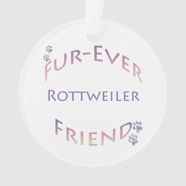 Rottweiler Furever Friend Ornament (Vorderseite)