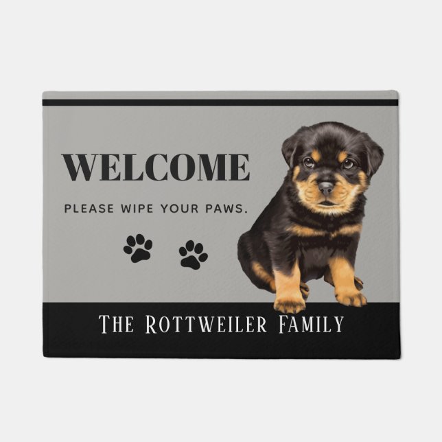 Rottweiler Fußmatte (Vorderseite)