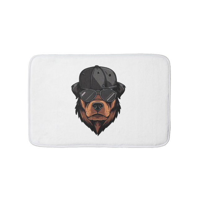 Rottweiler Gangster Badematte (Vorderseite)