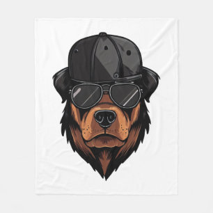 Rottweiler Gangster Fleecedecke