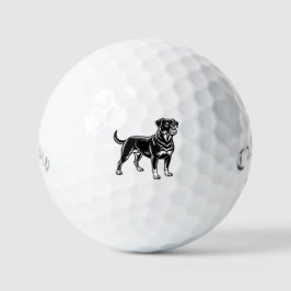 Rottweiler, Ganzkörper Golfball