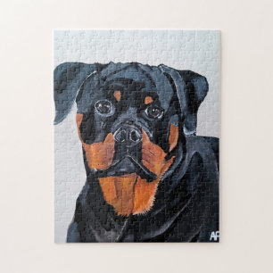 Rottweiler-Gemälde von Alfred Fox