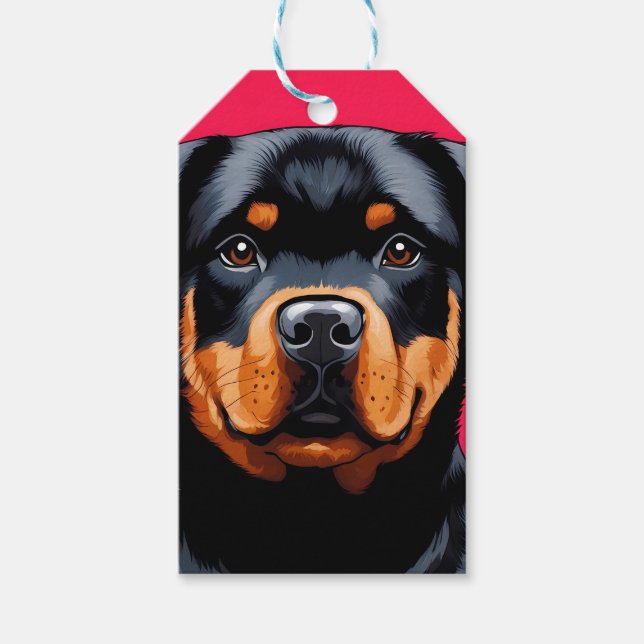 Rottweiler Geschenkanhänger (Vorderseite)