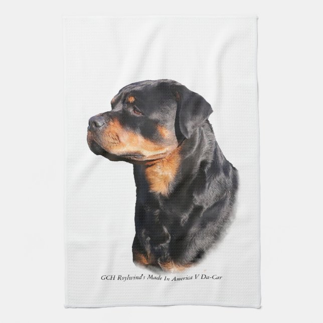 Rottweiler Geschirrtuch (Vertikal)