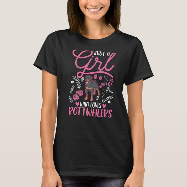 Rottweiler Girl Rotti Rottweiler  1 T-Shirt (Vorderseite)