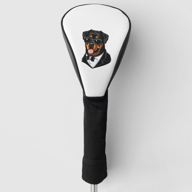 Rottweiler Golf Headcover (Vorderseite)
