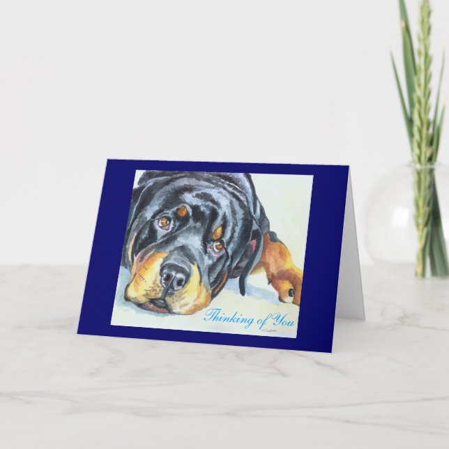 Rottweiler Grußkarten / Notecards Karte (Vorderseite)