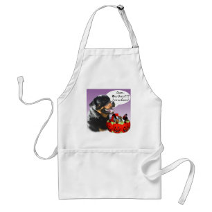 Rottweiler Halloween Candy Schürze
