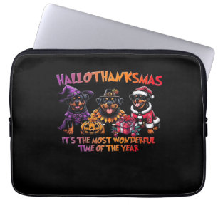 Rottweiler Halloween Erntedank Weihnachtsklasse Laptopschutzhülle