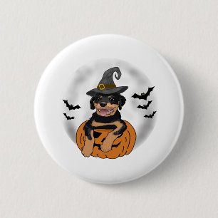 ROTTWEILER HALLOWEEN GIFTS BUTTON