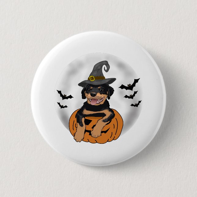 ROTTWEILER HALLOWEEN GIFTS BUTTON (Vorderseite)