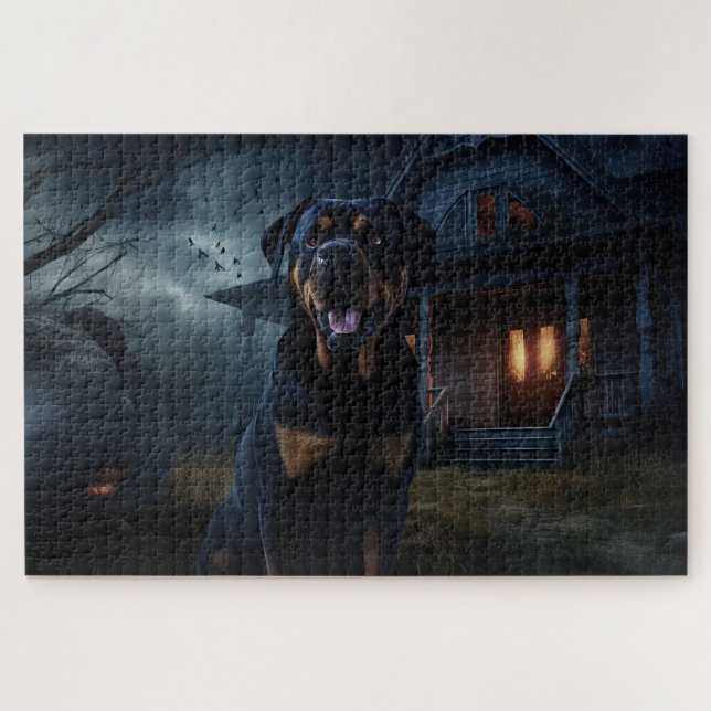 Rottweiler Halloween Gruselig (Horizontal)