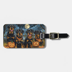 Rottweiler Halloween Gruselig Gepäckanhänger