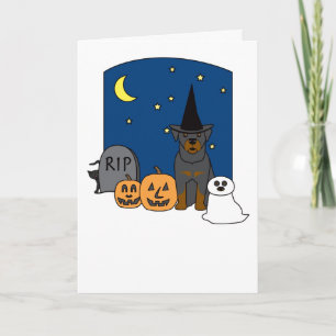 Rottweiler Halloween Karte