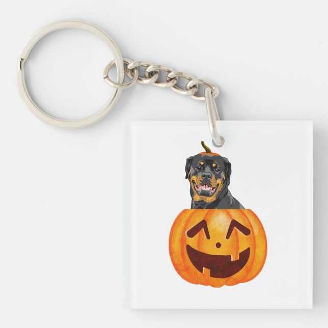 Rottweiler Halloween Schlüsselanhänger (Vorderseite)