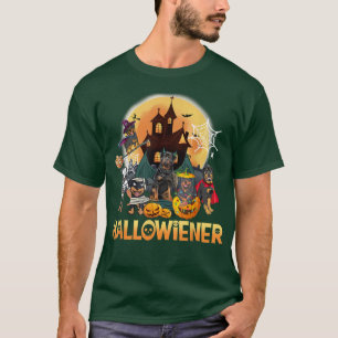 Rottweiler Hallowiener Pumpkin Hund Halloween T-Shirt
